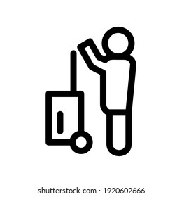 traveler icon or logo isolated sign symbol vector illustration - high quality black style vector icons
