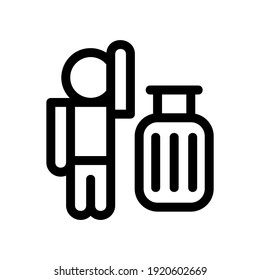 traveler icon or logo isolated sign symbol vector illustration - high quality black style vector icons
