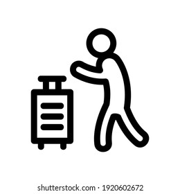 traveler icon or logo isolated sign symbol vector illustration - high quality black style vector icons
