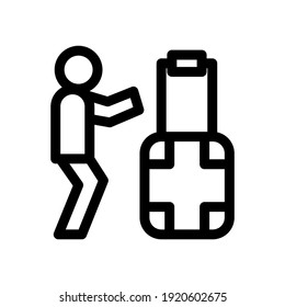 traveler icon or logo isolated sign symbol vector illustration - high quality black style vector icons
