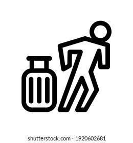 traveler icon or logo isolated sign symbol vector illustration - high quality black style vector icons
