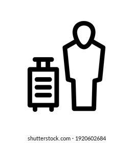 traveler icon or logo isolated sign symbol vector illustration - high quality black style vector icons
