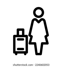 traveler icon or logo isolated sign symbol vector illustration - high quality black style vector icons
