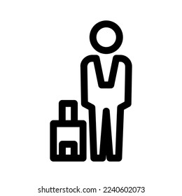 traveler icon or logo isolated sign symbol vector illustration - high quality black style vector icons
