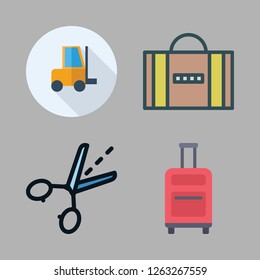 traveler icon set. vector set about duty, suitcase and guide icons set.