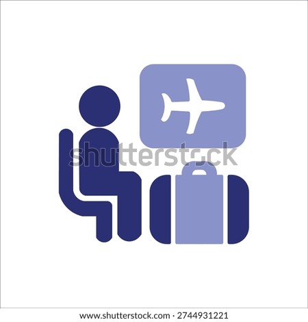 traveler icons. simple colored vector illustration