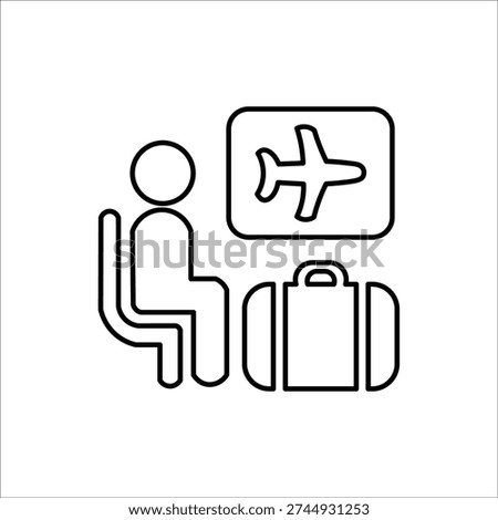 traveler icons. simple line vector illustration