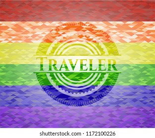 Traveler Lgbt Colors Emblem 