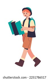viajero con icono de mapa y mochila