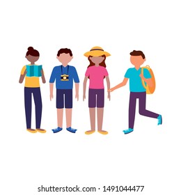 Traveler people design, trip airport vacation journey holiday transport and voyage theme Vector illustration