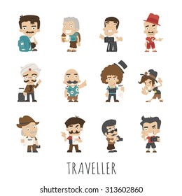 Traveler people  , eps10 vector format