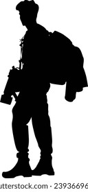 Traveler stock silhouette, traveler silhouette, traveler vector  