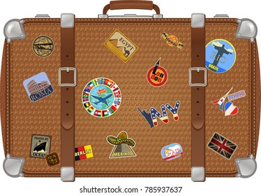 Traveler Suitcase With Stickers