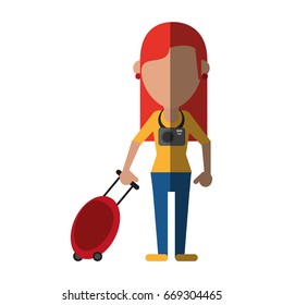 traveler or tourist avatar icon image 