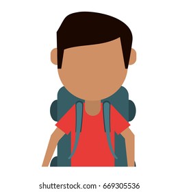 traveler or tourist avatar icon image 