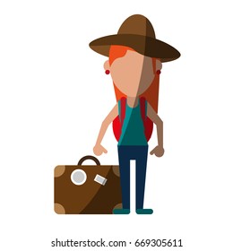 traveler or tourist avatar icon image 