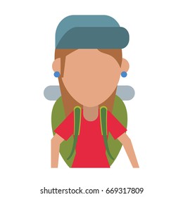 traveler or tourist avatar icon image 