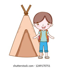 traveler with travel elements