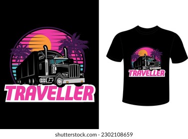Traveler travel t shirt design 