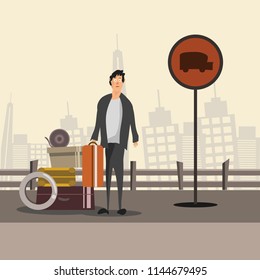 traveler vector illustration 