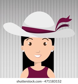 traveler woman tourist icon vector illustration design