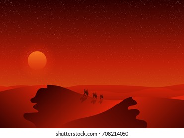 Travelers in the desert