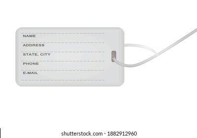 Traveler's id for suitcase. vector