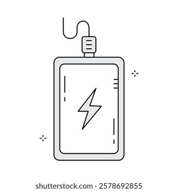 Travel-Friendly Portable Charger Battery Vector Icon Design