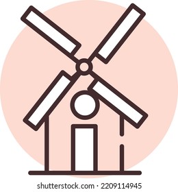 Traveling Amsterdam, illustration, vector on white background.