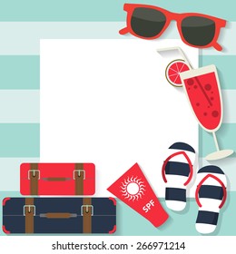 traveling around the world and booking online background, flat icon on white paper design, text can be added 