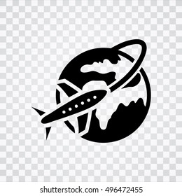 traveling around the world  icon