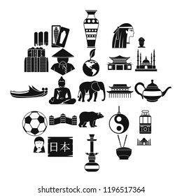 Traveling in Asia icons set. Simple set of 25 traveling in asia vector icons for web isolated on white background