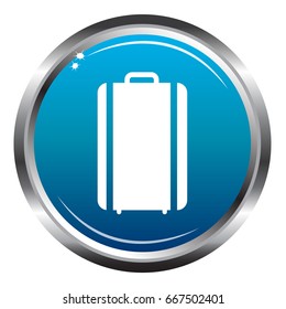 Traveling bag Blue Icon