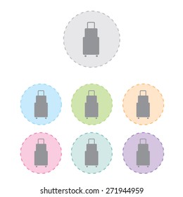 Traveling Bag icon set, Vector illustration