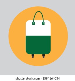 traveling bag icon vector simple design
