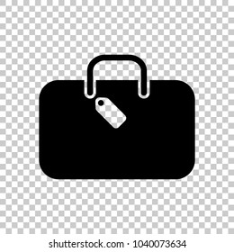 traveling bag, luggage, case. On transparent background.