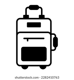 Traveling bag vector design, premium icon of luggage in editable style