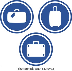 Traveling bags and luggage - Vector icons