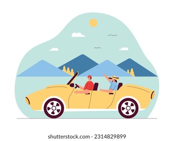 Traveling by Private Car, with A Partner is Very Pleasant, Seeing Beautiful Mountains Views, Heading to Tourist Attractions