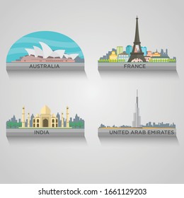 Traveling to the capitals of various countries.