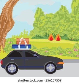 traveling in a car