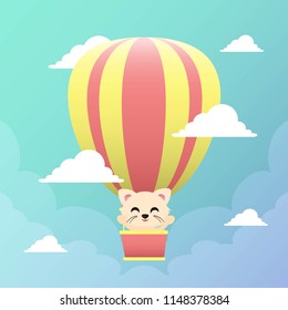Traveling Cat Illustration Vector