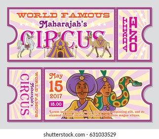 Traveling chapiteau circus ticket 