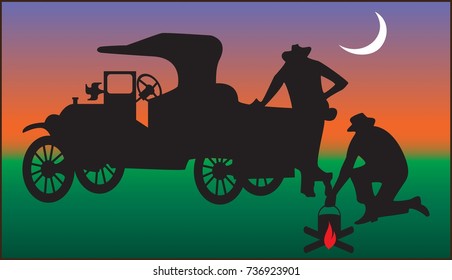 TRAVELING
color abstract image of a scene from the life of travelers
