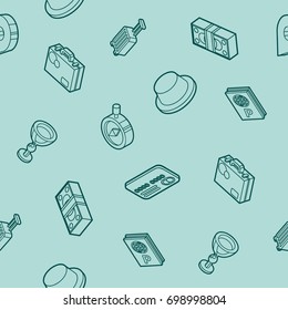 Traveling color outline isometric pattern