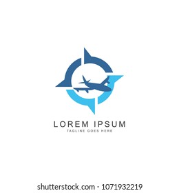 traveling compass logo template