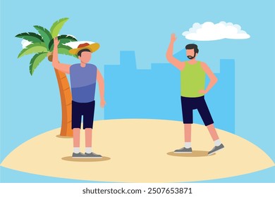 Traveling concept. Colored flat vector illustration isolated.