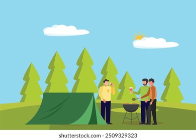 Traveling concept. Colored flat vector illustration isolated.	