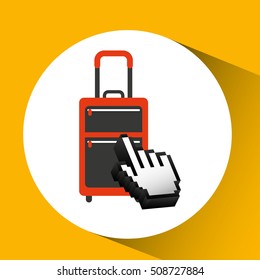 traveling concept, technology suitcase design, vector illustration  graphic 