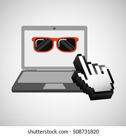 traveling concept, technology sunglasses design, vector illustration  graphic 